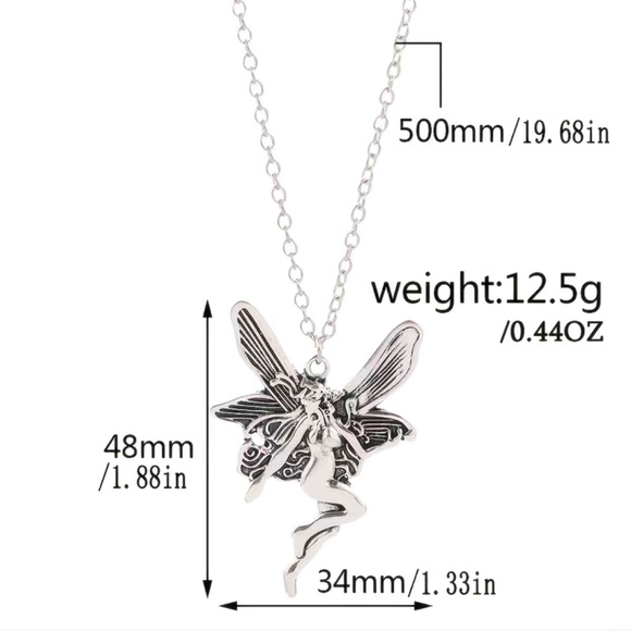 $2/$25 or 3/$35 NWOT Silver dangling fairy necklace - Picture 11 of 11